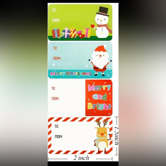 One pack of 100 Gift Labels for Christmas New - Picture 1 of 1